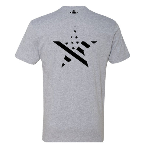 ScrapLife Wrestling Patriotic Star Tee Grey - Adult